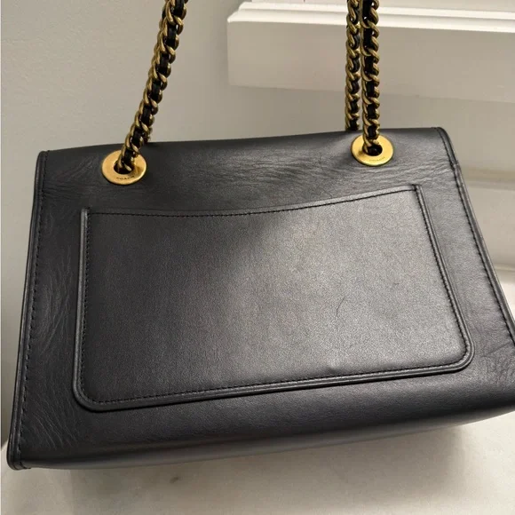 Coach Parker Chain Black Leather Shoulder Bag - Picture 4 of 11